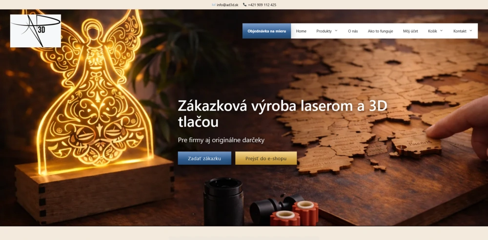 Adam Dúbravský | E-commerce Website & Online Catalog for Custom 3D Printing Services (48-Hour Turnaround)